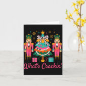 Christmas Crushing It Nutcracker - Funny Retro Ugl Kaart (Gele Bloem)