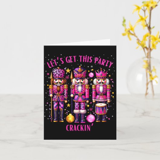 Christmas Crushing It Nutcracker - Funny Retro Ugl Kaart (Gele Bloem)