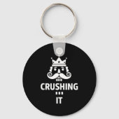 Christmas Crushing It Nutcracker - Funny Retro Ugl Sleutelhanger (Voorkant)