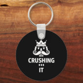 Christmas Crushing It Nutcracker - Funny Retro Ugl Sleutelhanger (Voorkant)