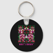 Christmas Crushing It Nutcracker - Funny Retro Ugl Sleutelhanger (Voorkant)