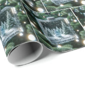 Christmas Crystal Snowman Ornament Cadeaupapier (Rol Hoek)