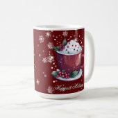 Christmas Cup of Hot Chocolate | Red Coffee Mug (Devant droit)