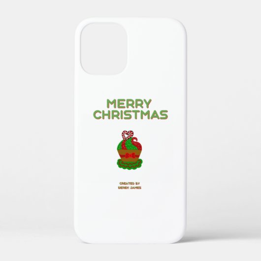 Christmas Cupcake Apple iPhone 12 Mini Coque (Verso)