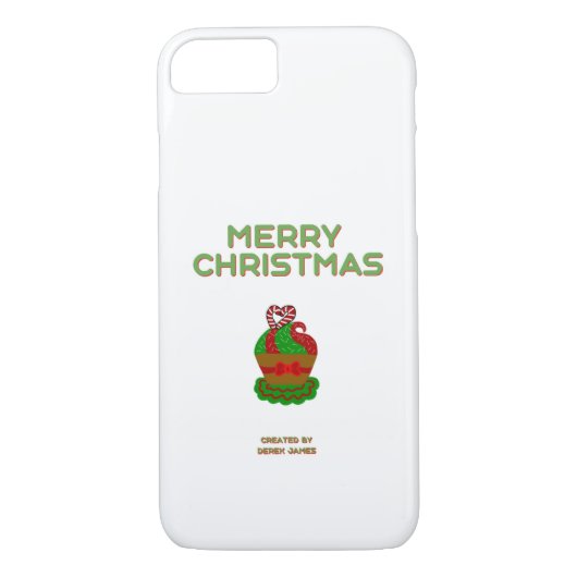 Christmas Cupcake Apple iPhone 8/7 Coque (Dos)