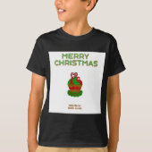 Christmas Cupcake Boy's Black Basic T-Shirt (Voorkant)