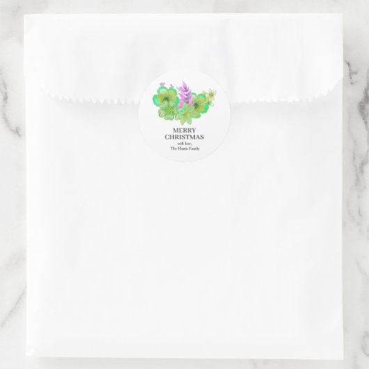 Christmas Custom Text Stickers Roll (Tas)