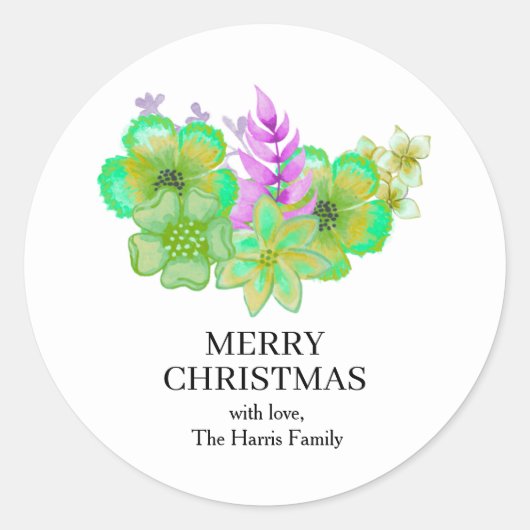 Christmas Custom Text Stickers Roll (Voorkant)