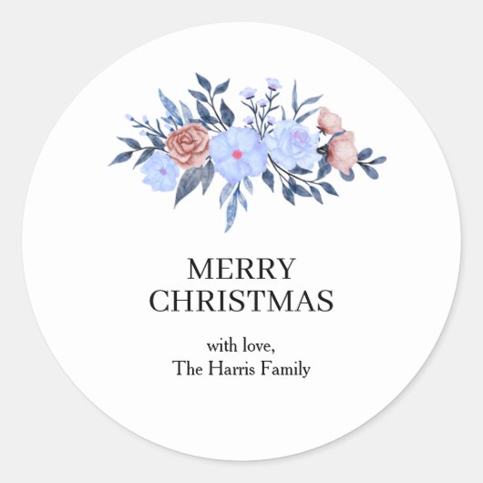 Christmas Custom Text Stickers Roll (Voorkant)