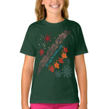 Christmas Cute Girl T-Shirt-Festive Holiday Outfit