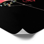 Christmas Cute Nk Flamingo String Lights T Shirt Poster (Hoek)