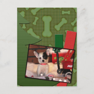 Christmas Cute Puppy Chihuahua Spots Feestdagenkaart