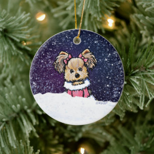 Christmas Cutie Yorkie Terrier Ornament