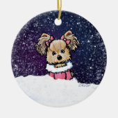 Christmas Cutie Yorkie Terrier Ornament (Voorkant)