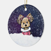 Christmas Cutie Yorkie Terrier Ornament (Links)