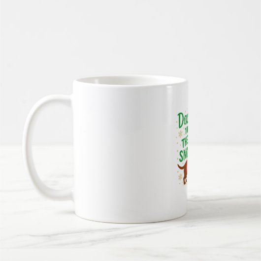 Christmas Dachshund Coffee Mug (Gauche)