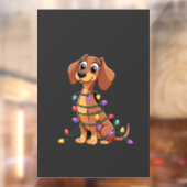 Christmas Dachshund Lights (2) Raamsticker (Vel 2)