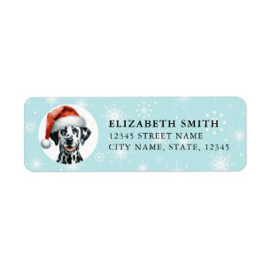 Christmas Dalmatian Retour Address Label