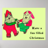 CHRISTMAS DANCING ELVES poster (Voorkant)
