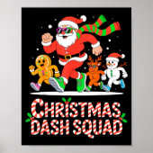 Christmas Dash Squad Running Runner Marathon Team Poster (Voorkant)