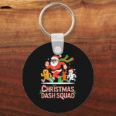 Christmas Dash Squad Running Runner Marathon Team Sleutelhanger (Voorkant)