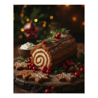 Christmas day dessert Poster Perfect Poster