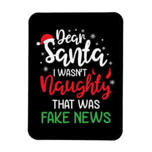 Christmas Dear Santa I Wasnt Naughty Funny Xmas Magneet