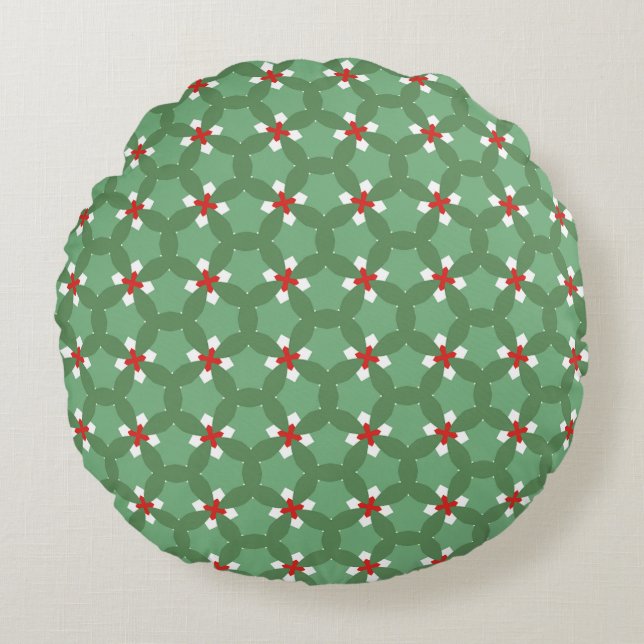 Christmas decor pillow rond kussen (Voorkant)