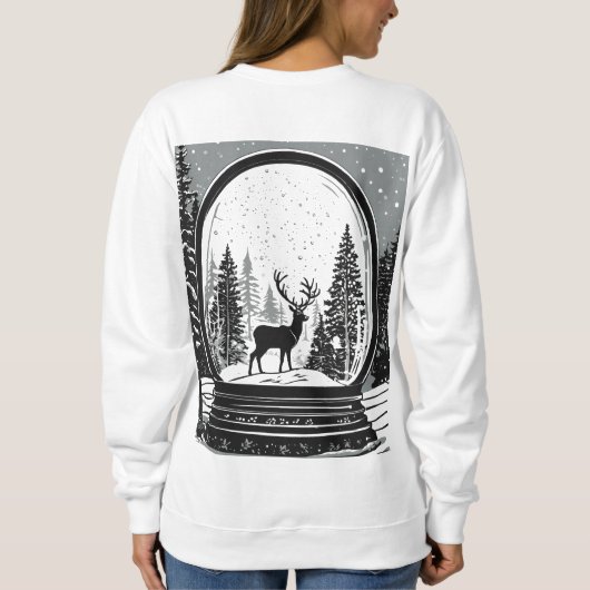Christmas deer ans trees sweat-shirt for women trui (Achterkant)