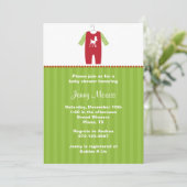 Christmas Deer Baby Shower Invitations (Debout devant)