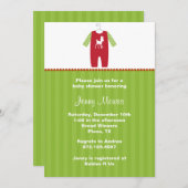 Christmas Deer Baby Shower Invitations (Devant / Derrière)