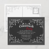 Christmas Deer Carte postale de vacances Invitatio (Devant / Derrière)