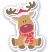 Christmas Deer Delight Sticker (Voorkant)