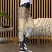 Christmas Deer Embroidery Wool Graphic Stripe Knit Leggings