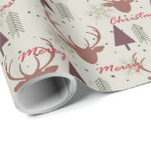 Christmas Deer Gift Wrap Cadeaupapier (Rol Hoek)