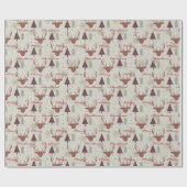Christmas Deer Gift Wrap Cadeaupapier (Vlak)