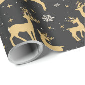 Christmas Deer Gift Wrap voor feestdagen Cadeaupapier (Rol Hoek)