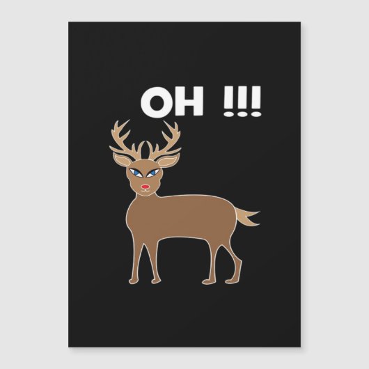 Christmas Deer Season Cute Festive Retro Style  (Voorkant)