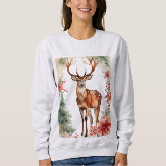 Christmas deer sweat-shirt for women trui