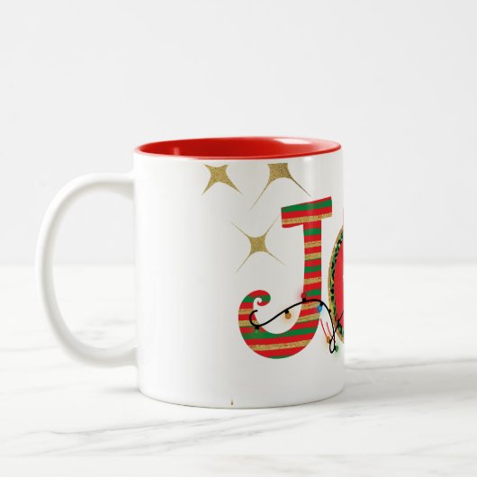 CHRISTMAS DESIGN LIEFT VAN JOY PEACE MET CHRISTMAS TWEEKLEURIGE KOFFIEMOK (Links)