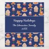 Christmas Desserts Wijn Etiket (Enkel label)