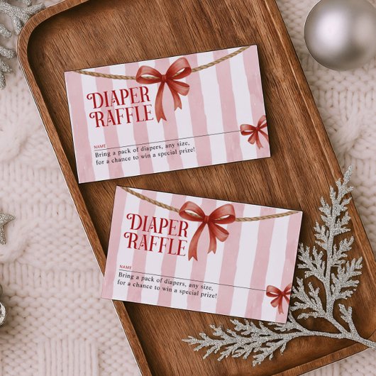 Christmas Diaper Raffle Card Informatiekaartje
