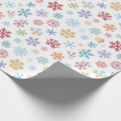 Christmas Different Coloured Snowflakes Packaging Cadeaupapier (Hoek)