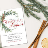 Christmas Dinner, Elegant Holiday, Feestdagenkaart