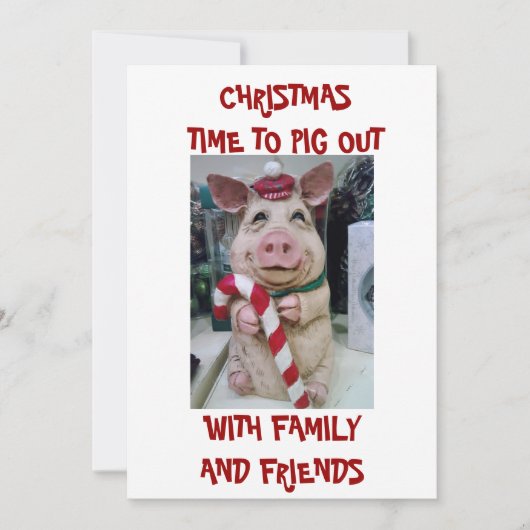 CHRISTMAS DINNER INVITATIE KAART (Voorkant)