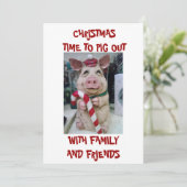 CHRISTMAS DINNER INVITATIE KAART (Staand voorkant)