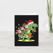 Christmas, Dino, Ugly Xmas, Trex Dinosaur, Gnome Kaart (Voorkant)