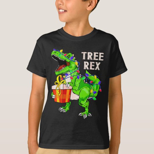 Christmas Dinosaur Shirt Tree Rex Pajamas Xmas Men (Voorkant)
