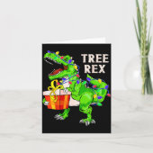 Christmas Dinosaur Shirt Tree Rex Pajamas Xmas Men Kaart (Voorkant)