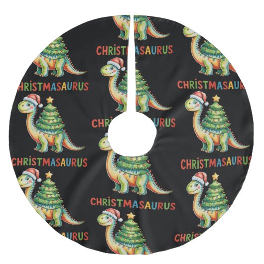 Christmas Dinosaur T Rex Dino Xmas Tree Lights Kerstboom Rok (Voorkant)